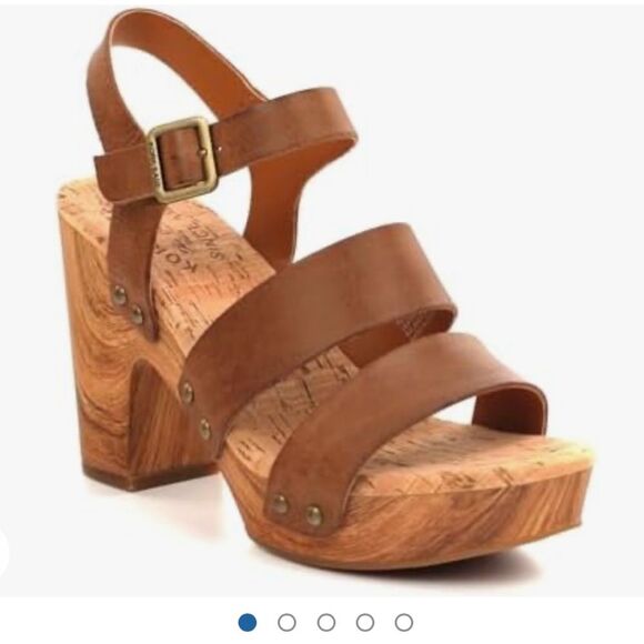 Kork-Ease Shoes - Kork-Ease Tan Leather Platform Sandals Sz 10 Straps Boho Coastal Beach Vacation